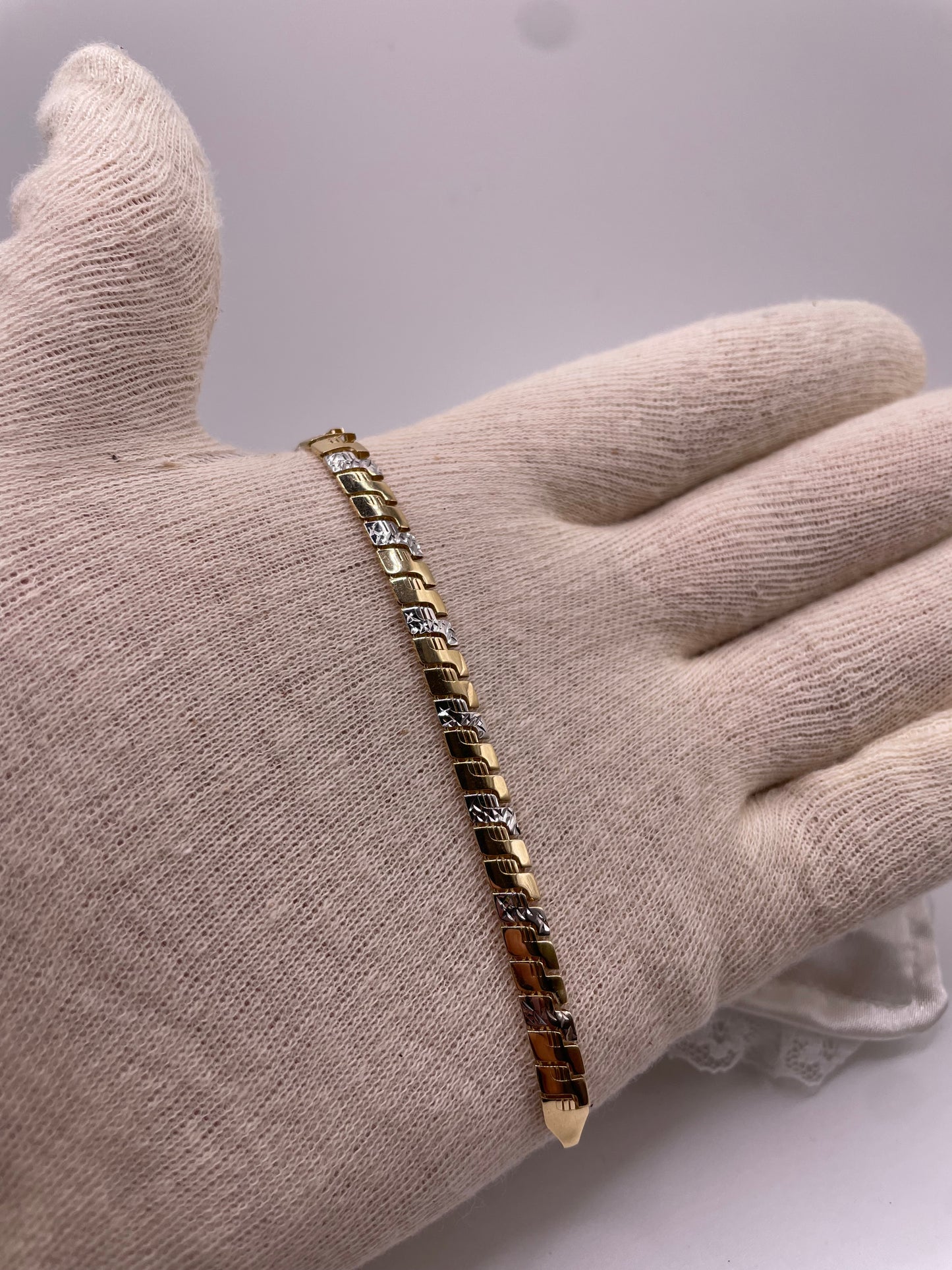 Schlangenarmband Gold Bicolor
