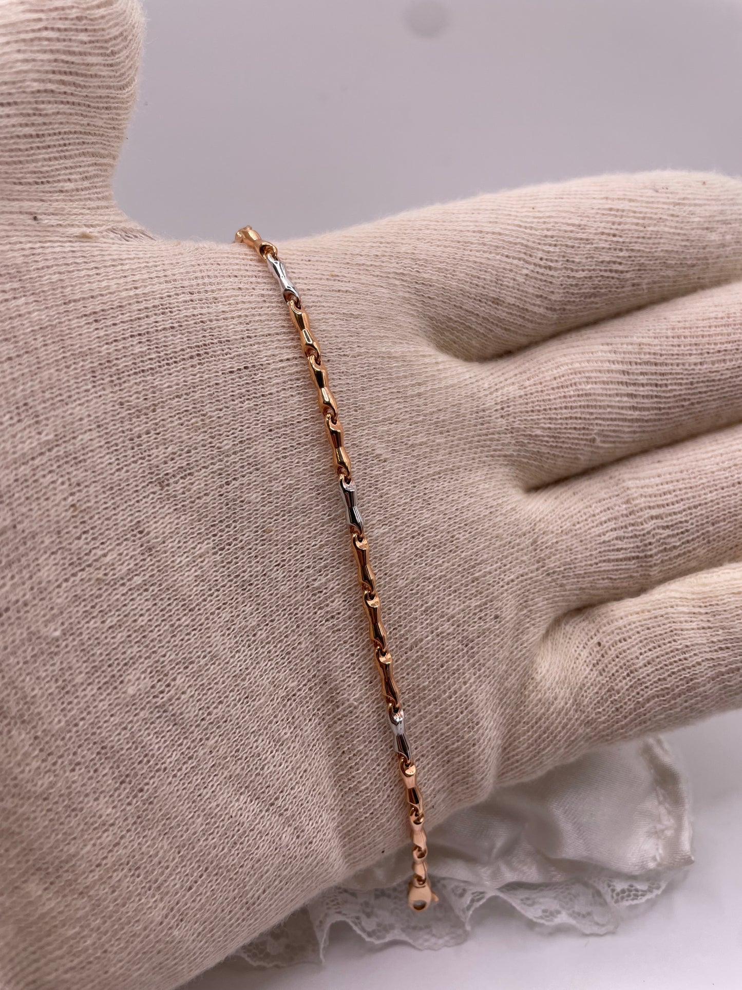 Rose-Weiß-Gold Armband