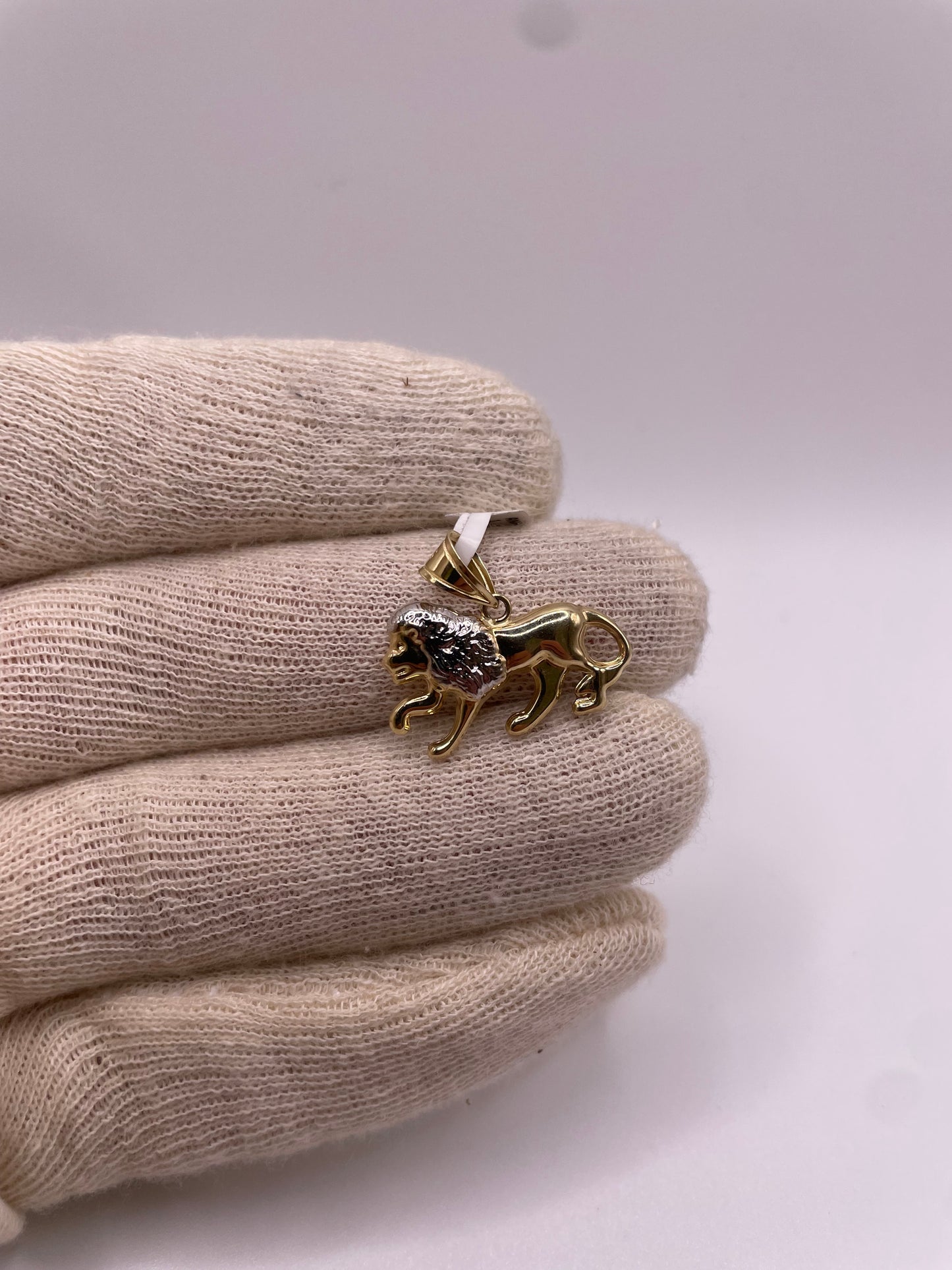 Goldanhänger Löwe Bicolor