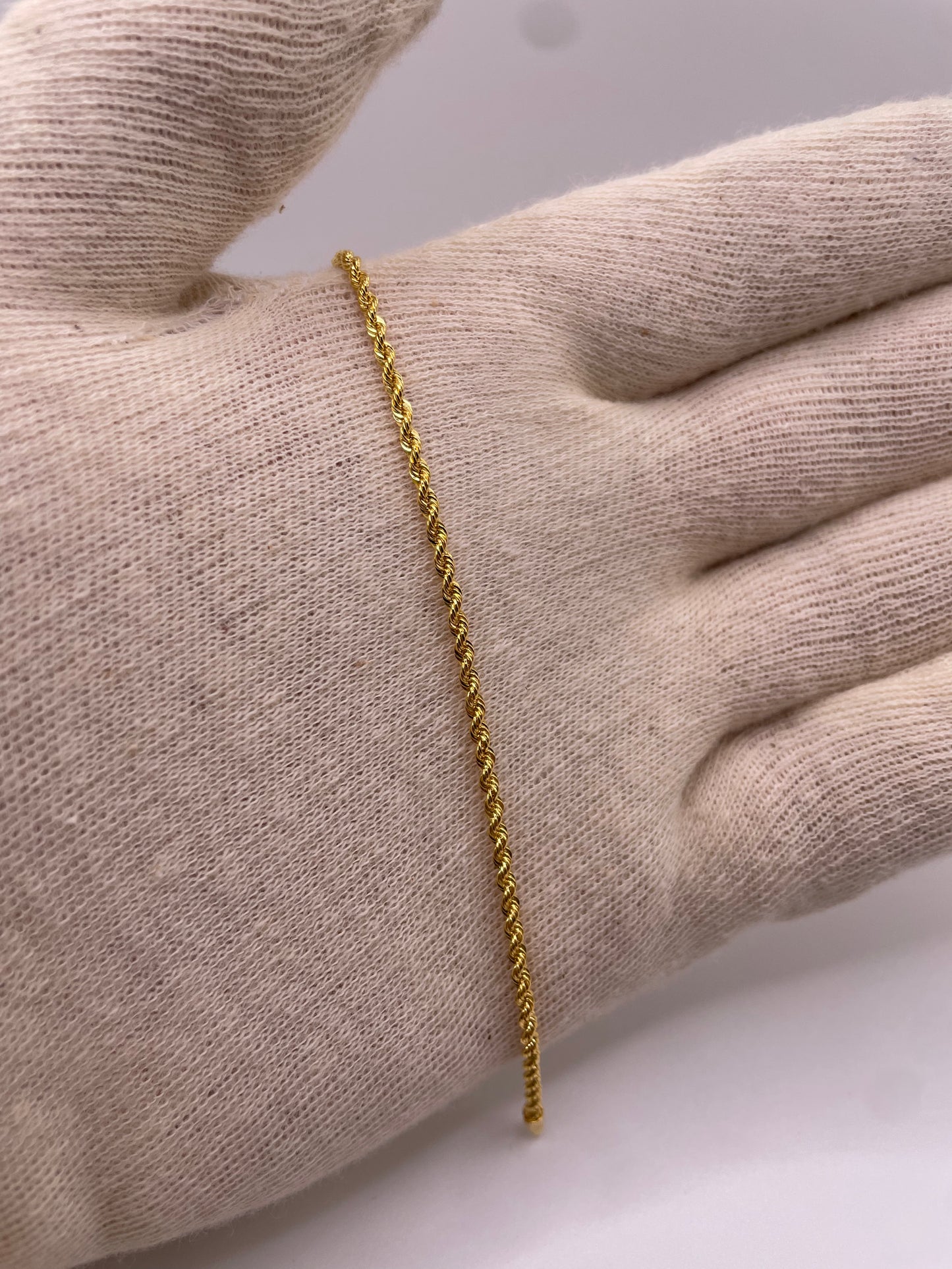 Gold Kordelarmband dünn