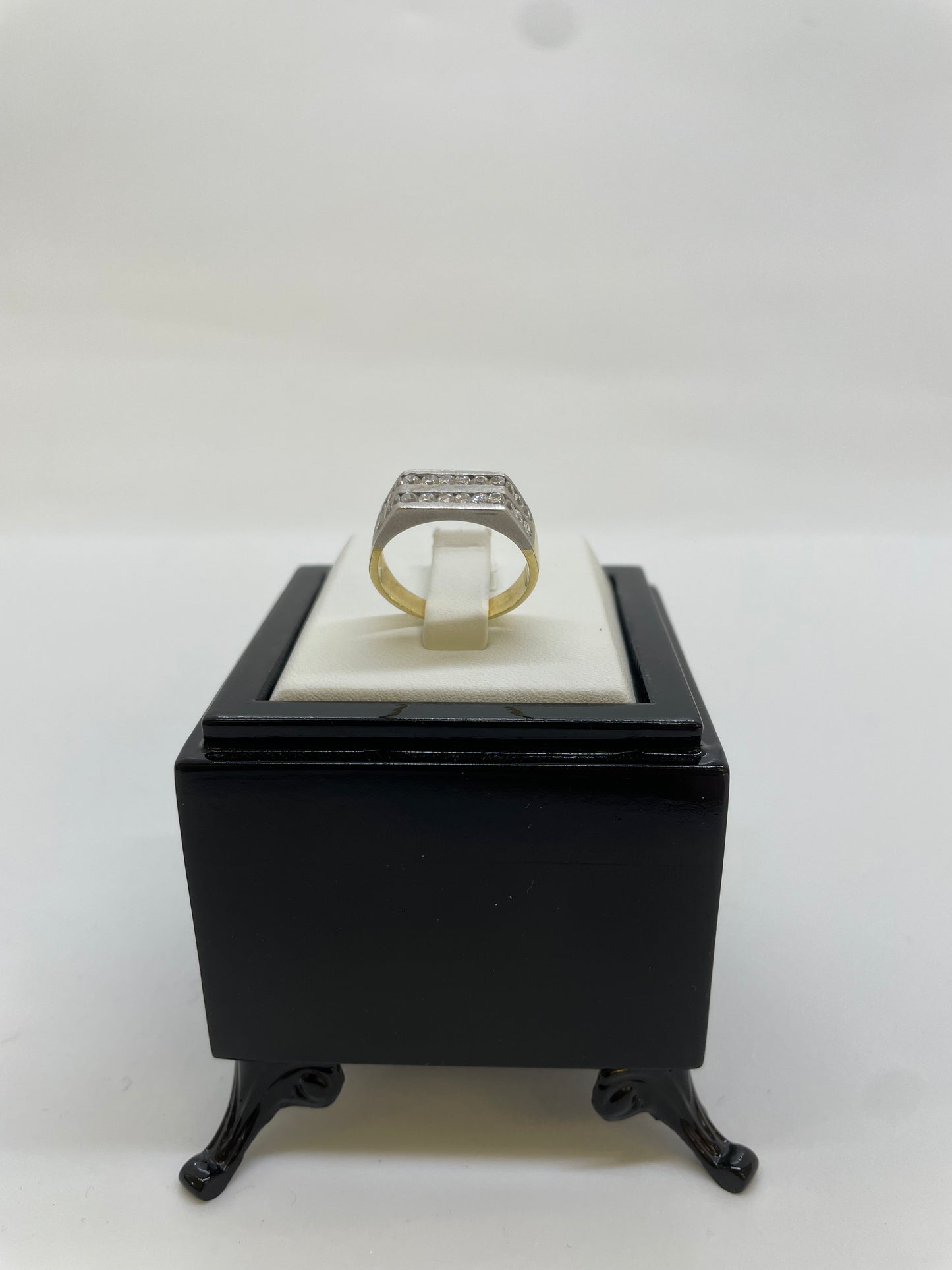 Bicolour Goldring mit Zirkonia Steinen