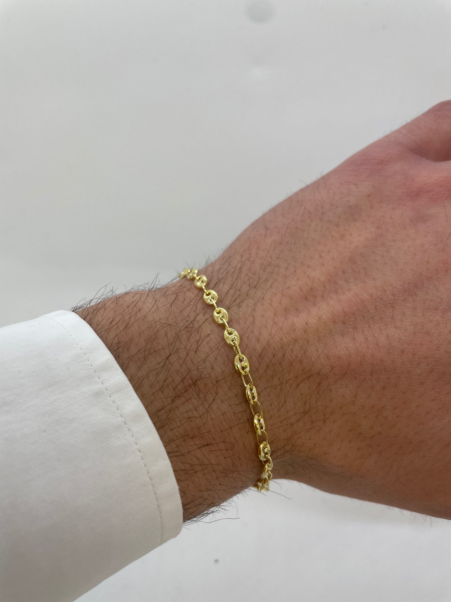 Goldarmband Bohnen-Stil